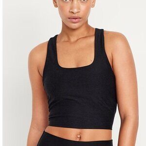 NWT Old Navy Light Support Cloud+ Longline Sports Bra - Dark Heathered Grey